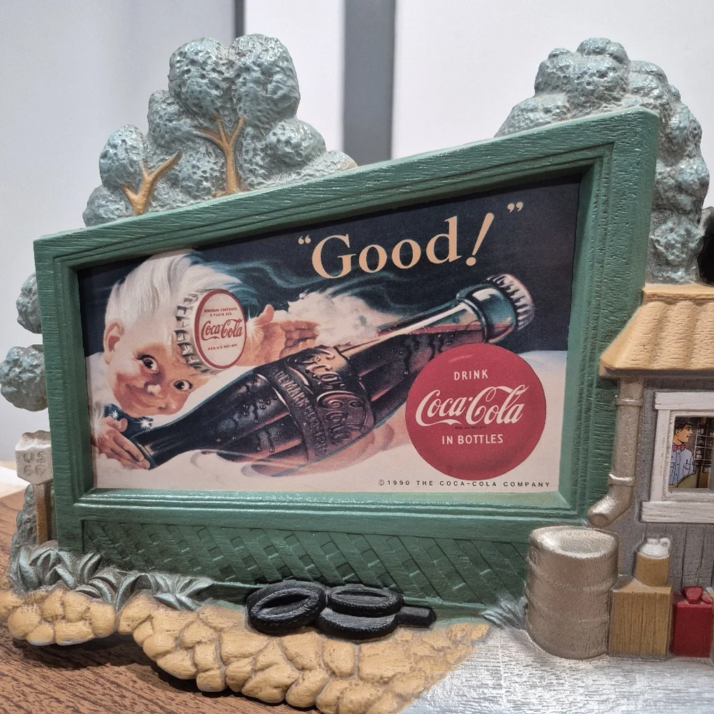 Vintage 1990 Coca-Cola Route 66 Gas Station Advertising Clock